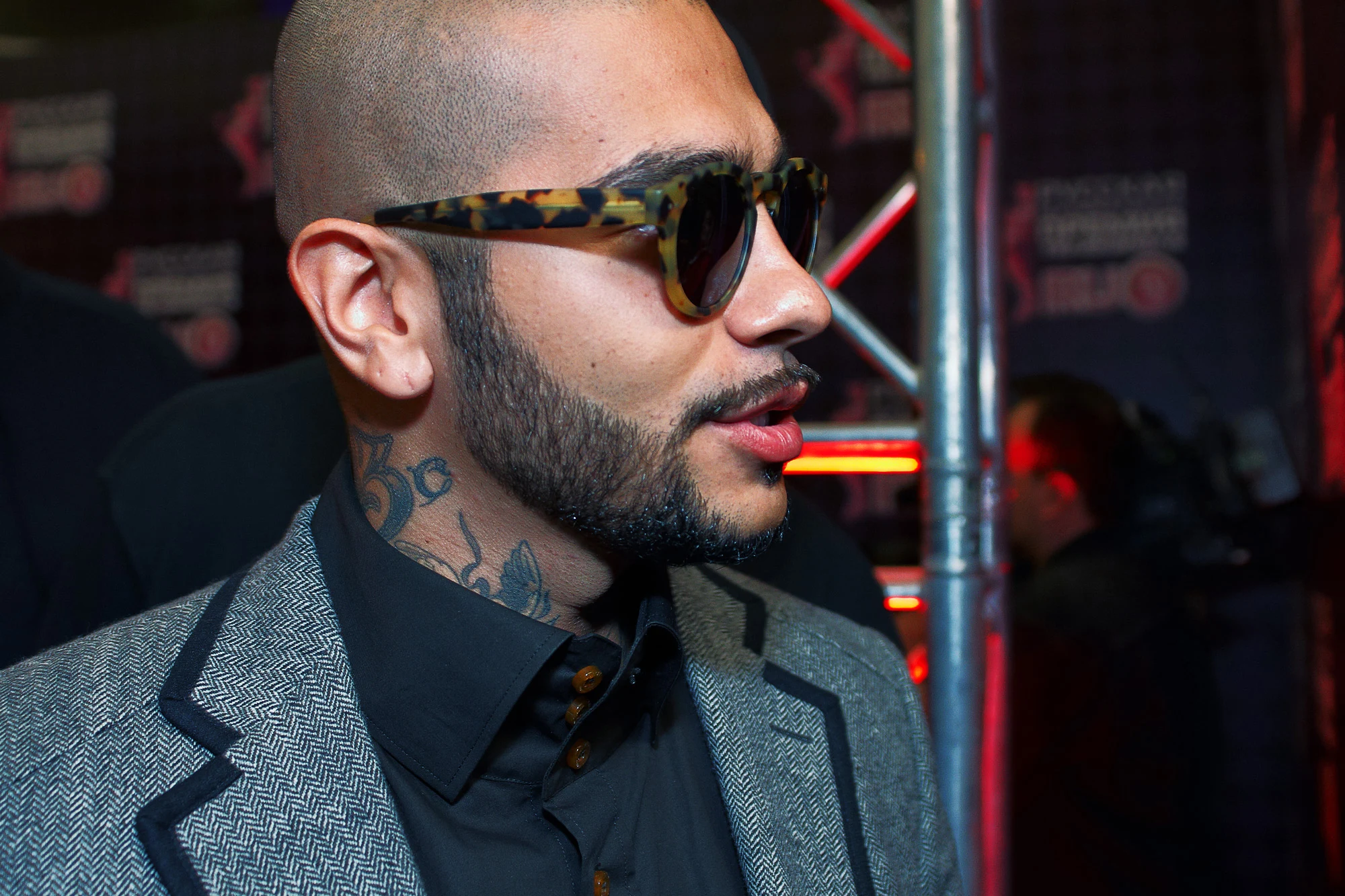 Close up portrait of rapper Timati at a red carpet media event